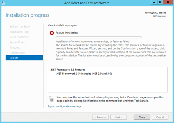 آفلاین دات نت فریم ورک 3.5 را روی ویندوز سرور 2012 R2 نصب کنید